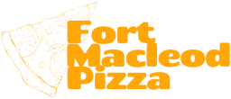 Orange Minimalist Illustration Pizza Shop Logo
